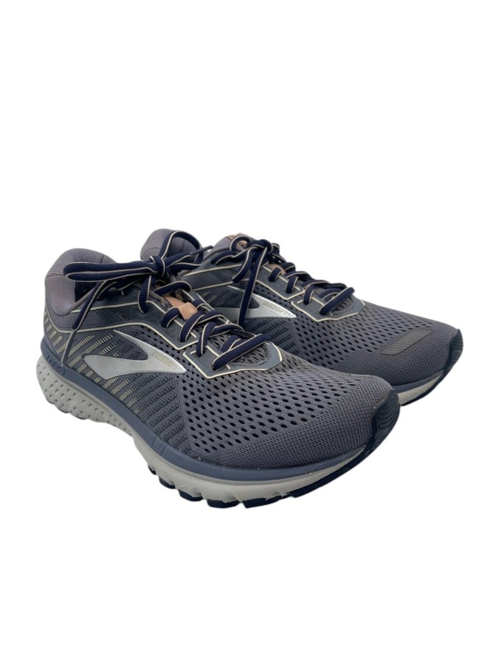 Brooks Womens Ghost 12 1203051B086 Gray Purple Running Shoes Sneakers Size 10.5B - Picture 2 of 7